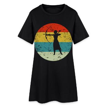 rétro vintage tir à l'arc artemis vintage - Robe T-shirt Femme - noir - Devant