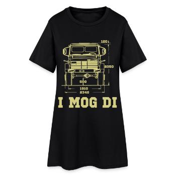 Unimog Gelaendefahrzeug Gelaendewagen - Frauen T-Shirt-Kleid - Schwarz - Vorne