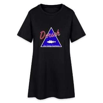 Expérience de pêche à la morue Sweat à capuche I Pêche en mer - Robe T-shirt Femme - noir - Devant