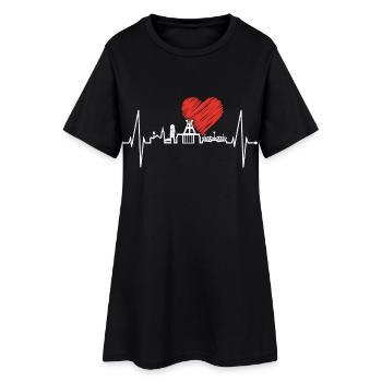 Bochum Battement de Coeur Bochumer Skyline Natale Ruhrpott - Robe T-shirt Femme - noir - Devant