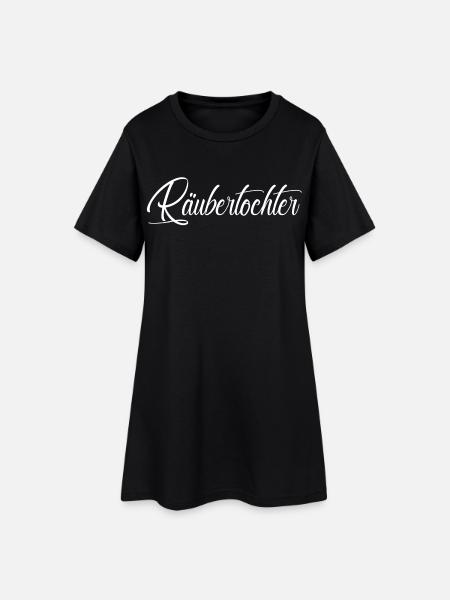 Räubertochter - Frauen T-Shirt-Kleid - Schwarz