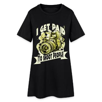 Photo photo photograph - Robe T-shirt Femme - noir - Devant