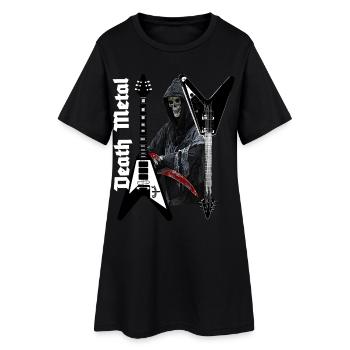 Musique heavy metal black metal deaht metal crâne - Robe T-shirt Femme - noir - Devant