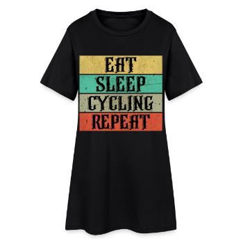 Cycling cycling - Women’s T-Shirt Dress - black - Front