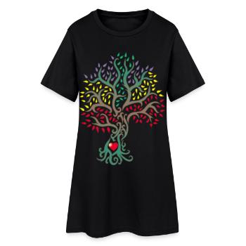 Arbre de vie au coeur de la nature - Robe T-shirt Femme - noir - Devant