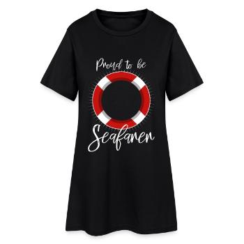Proud to be a seafarer - Women’s T-Shirt Dress - black - Front