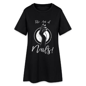 Nail Art : Conception de mains Kraft - Robe T-shirt Femme - noir - Devant
