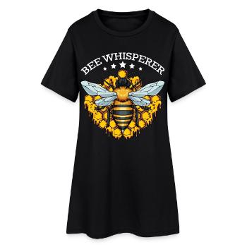 Chuchoteur d’abeilles avec des nid d’abeilles - Robe T-shirt Femme - noir - Devant