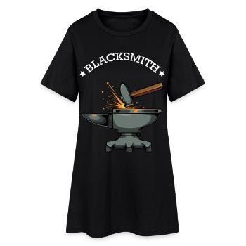 Schmiede Funken und Amboss - Frauen T-Shirt-Kleid - Schwarz - Vorne