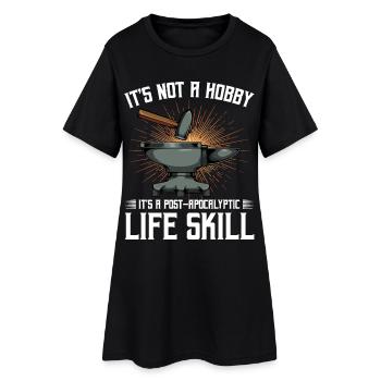 Post-apocalyptic blacksmithing - Women’s T-Shirt Dress - black - Front