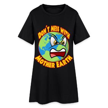 Climate Planet B Climate Protection Greta - Women’s T-Shirt Dress - black - Front