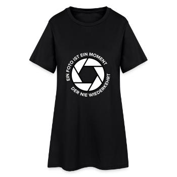 A photo is a moment that never comes back - Women’s T-Shirt Dress - black - Front