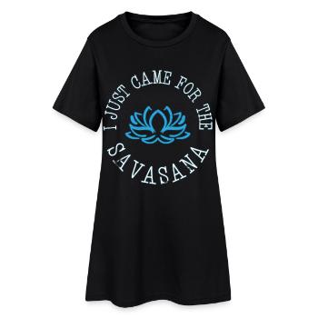 yoga - Robe T-shirt Femme - noir - Devant