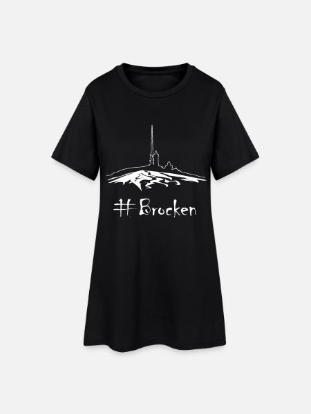 Brocken - der Berg im Harz - Frauen T-Shirt-Kleid - Schwarz