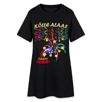 Kölle Alaaf - Kölner Karneval Fasching Rosenmontag - Frauen T-Shirt-Kleid - Schwarz - Vorne