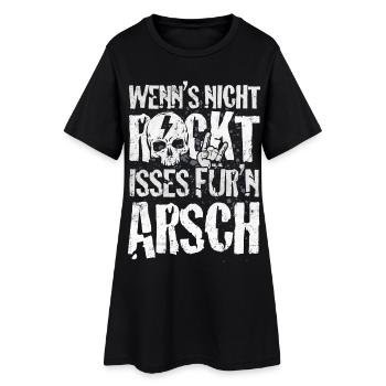 Wenn's nicht Rockt - für'n Arsch Heavy Metal Musik - Frauen T-Shirt-Kleid - Schwarz - Vorne
