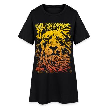 Lion - Robe T-shirt Femme - noir - Devant