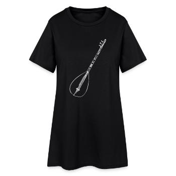 Baglama - Robe T-shirt Femme - noir - Devant