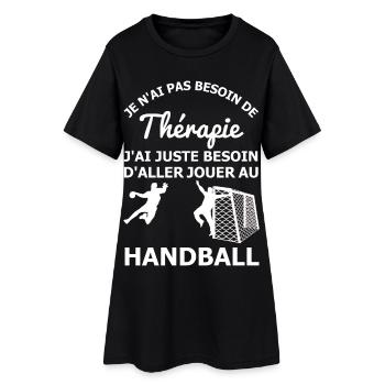 Thérapie Handball - Robe T-shirt Femme - noir - Devant
