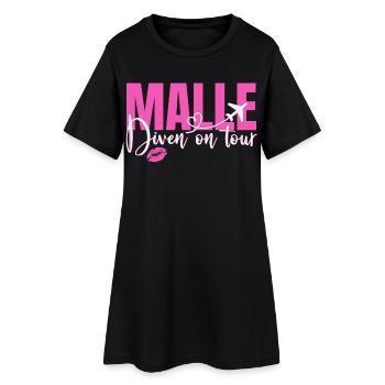 Mallorca Sprüche Malle Diven On Tour Urlaub Party - Frauen T-Shirt-Kleid - Schwarz - Vorne
