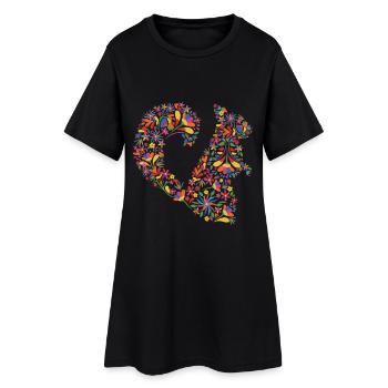 Fleur Écureuil - Robe T-shirt Femme - noir - Devant