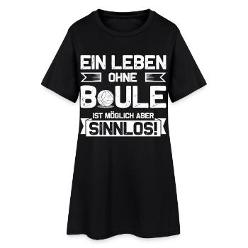 Boule Petanque Spieler Spruch lustig Boulespieler - Frauen T-Shirt-Kleid - Schwarz - Vorne