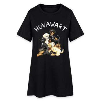 Cadeau de chien de dessin animé de tas de chien Hovawart - Robe T-shirt Femme - noir - Devant