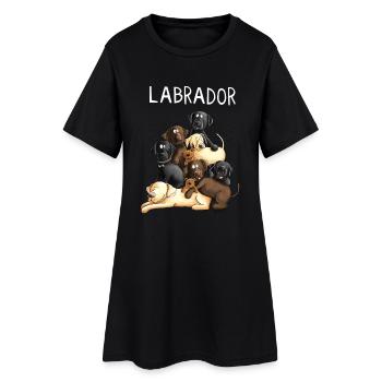 Drôle de labrador de chiens i retriever chiens - Robe T-shirt Femme - noir - Devant
