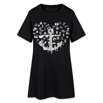 Herz des Nordens - Ostsee Nordsee - Robe T-shirt Femme - noir - Devant