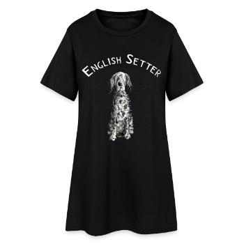 Cadeau de bande dessinée drôle de poseur anglais I chien - Robe T-shirt Femme - noir - Devant