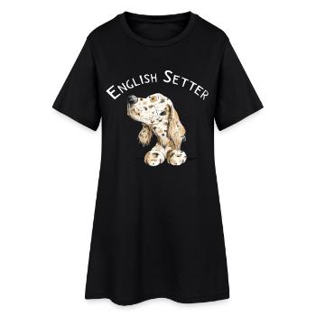 Cadeau de bande dessinée de Setter anglais I chiens - Robe T-shirt Femme - noir - Devant