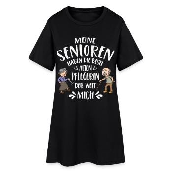 Beste Altenpflegerin der Welt - Frauen T-Shirt-Kleid - Schwarz - Vorne