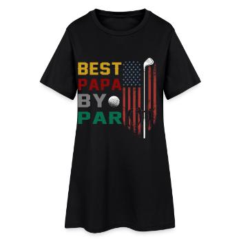 bester papa von par lustigem golf - Frauen T-Shirt-Kleid - Schwarz - Vorne