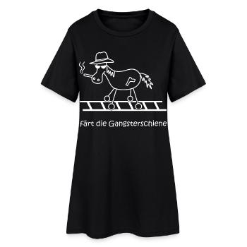 färt die Gangsterschiene Gangster Verbrecher Pferd - Frauen T-Shirt-Kleid - Schwarz - Vorne