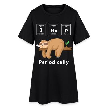i nap periodically funny sloth - Women’s T-Shirt Dress - black - Front