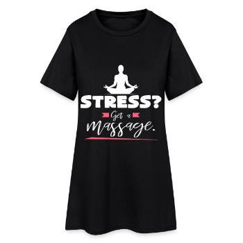Temps mort pour massage de stress - Robe T-shirt Femme - noir - Devant