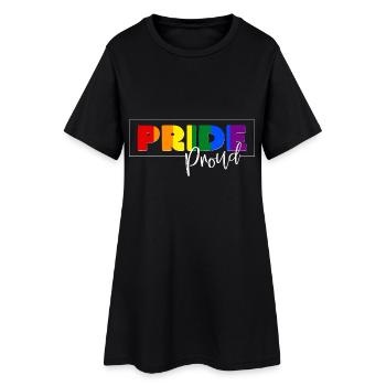 Pride Colour Rush with Proud Font - Women’s T-Shirt Dress - black - Front