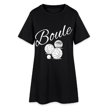 Boule Kugeln Petanque Petanque Boulekugeln Bouler - Frauen T-Shirt-Kleid - Schwarz - Vorne