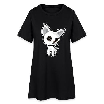 Chiot - Robe T-shirt Femme - noir - Devant