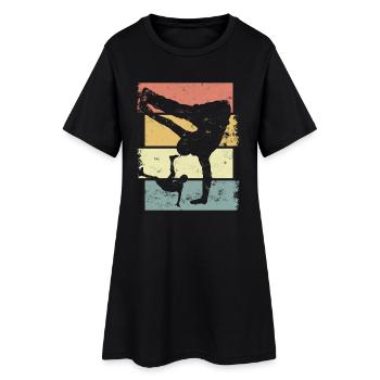 Breakdance - Robe T-shirt Femme - noir - Devant
