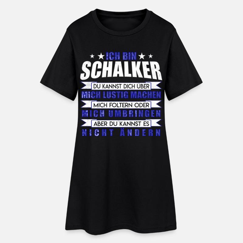 Ich bin Schalker | Fan Design Geschenkidee - Frauen T-Shirt-Kleid - Schwarz