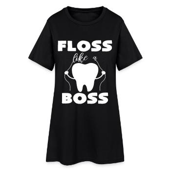 Flowed like a - Women’s T-Shirt Dress - black - Front