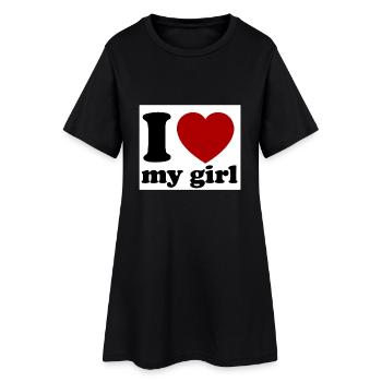 Petite amie - Robe T-shirt Femme - noir - Devant