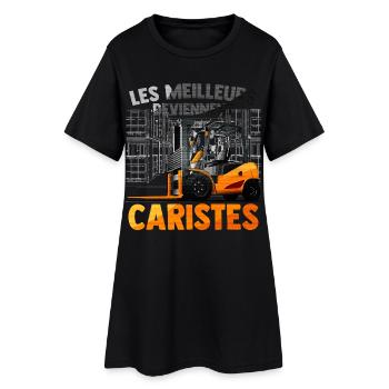 CARISTES - Robe T-shirt Femme - noir - Devant