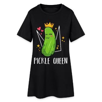 Reine des cornichons – Royal Cucumber - Robe T-shirt Femme - noir - Devant