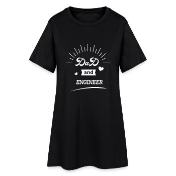 Papa et ingénieur, meilleur cadeau pour papa ingénieur - Robe T-shirt Femme - noir - Devant