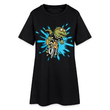 Motocross en alligator - Robe T-shirt Femme - noir - Devant