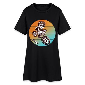 Skull skull bike - Women’s T-Shirt Dress - black - Front