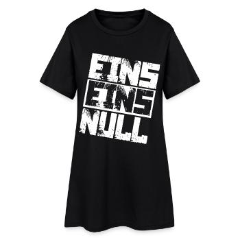 Polizei 110 Notruf - Frauen T-Shirt-Kleid - Schwarz - Vorne