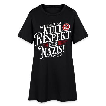 Gegen Rechts - Gegen Rassismus - FCK NZS - Frauen T-Shirt-Kleid - Schwarz - Vorne